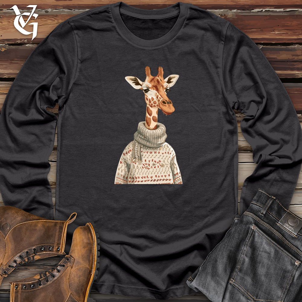Viking Goods Giraffe Cozy Sweater Long Sleeve Dark Grey / L