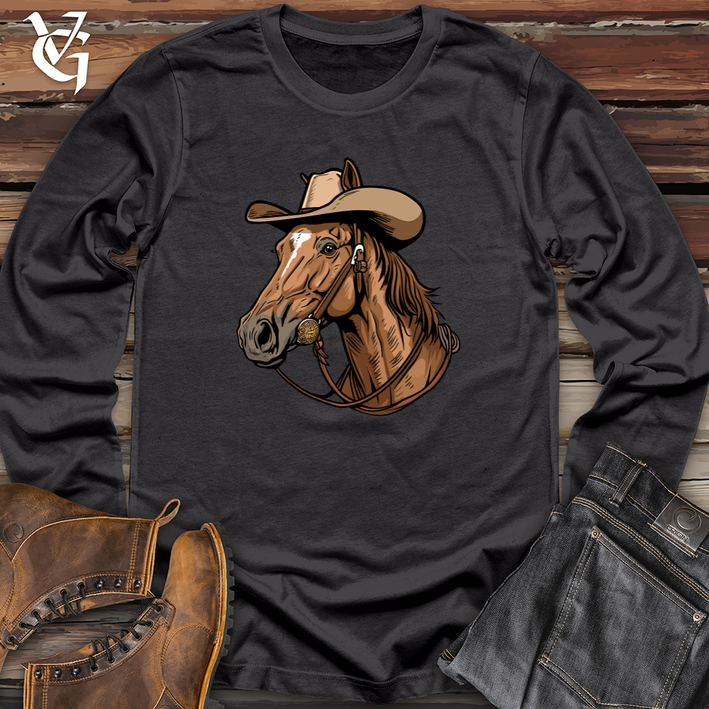 Viking Goods Horse Cowboy Long Sleeve Dark Grey / L