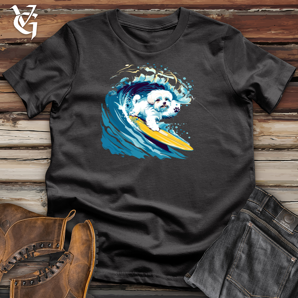 Viking Goods Maltese Surfer Splash Cotton Tee Dark Grey / L