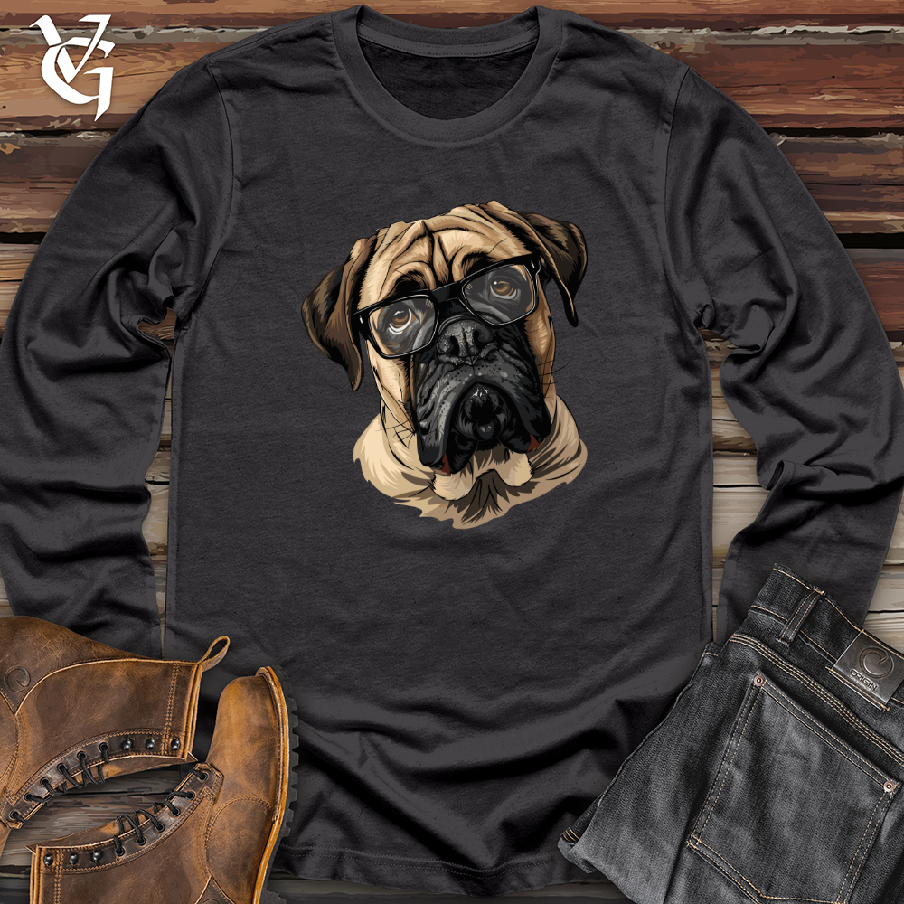 Viking Goods Pensive English Mastiff Portrait Long Sleeve Military Green / L