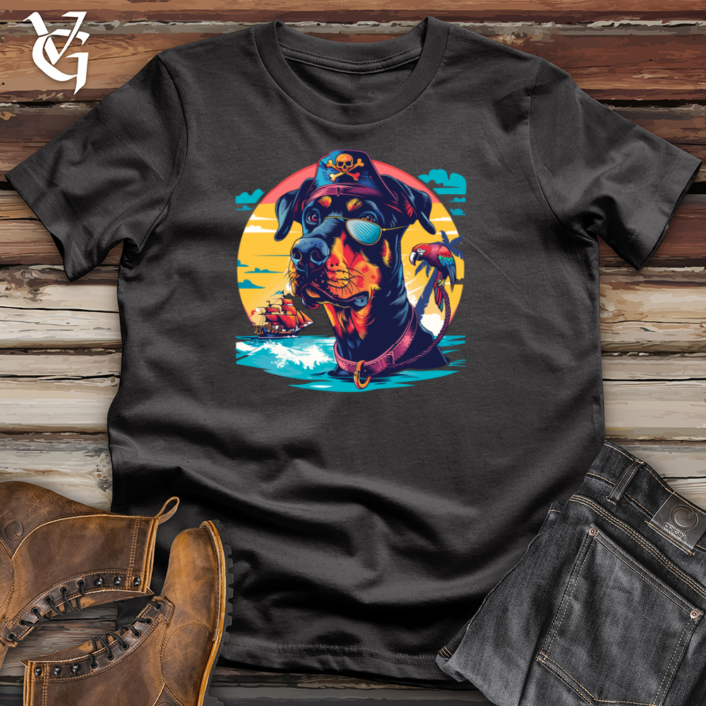 Viking Goods Pirate Doberman Voyage Cotton Tee Dark Grey / L