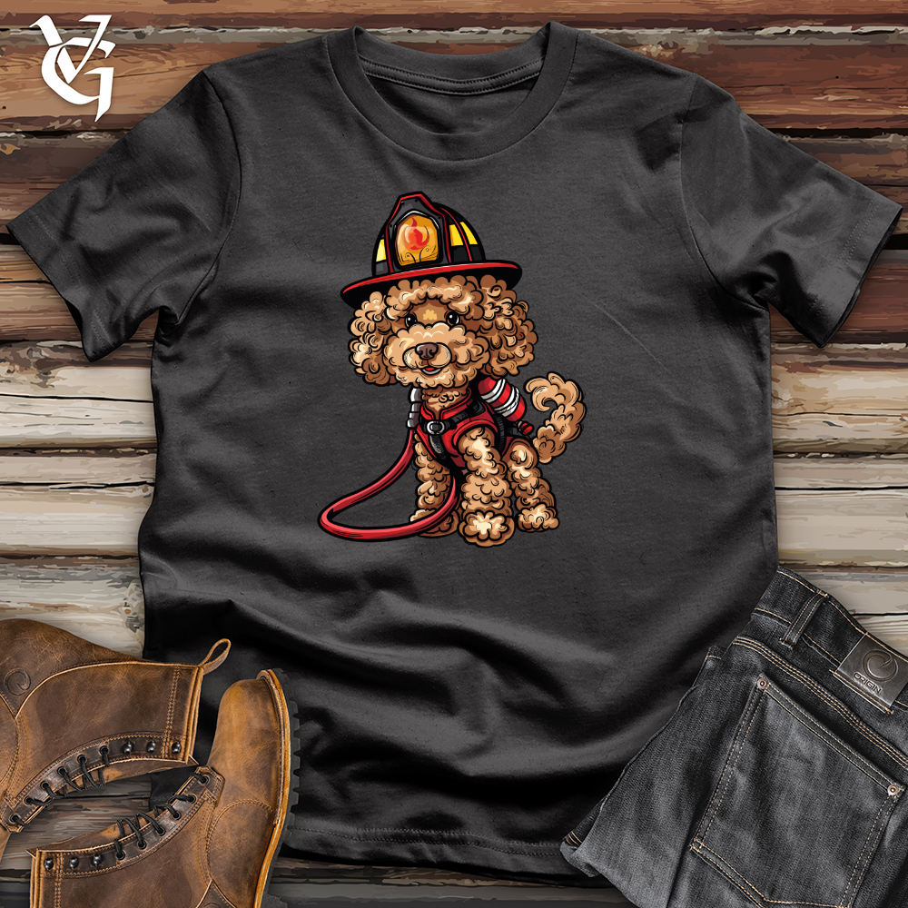 Viking Goods Poodle Firefighter Hero Cotton Tee Dark Grey / L