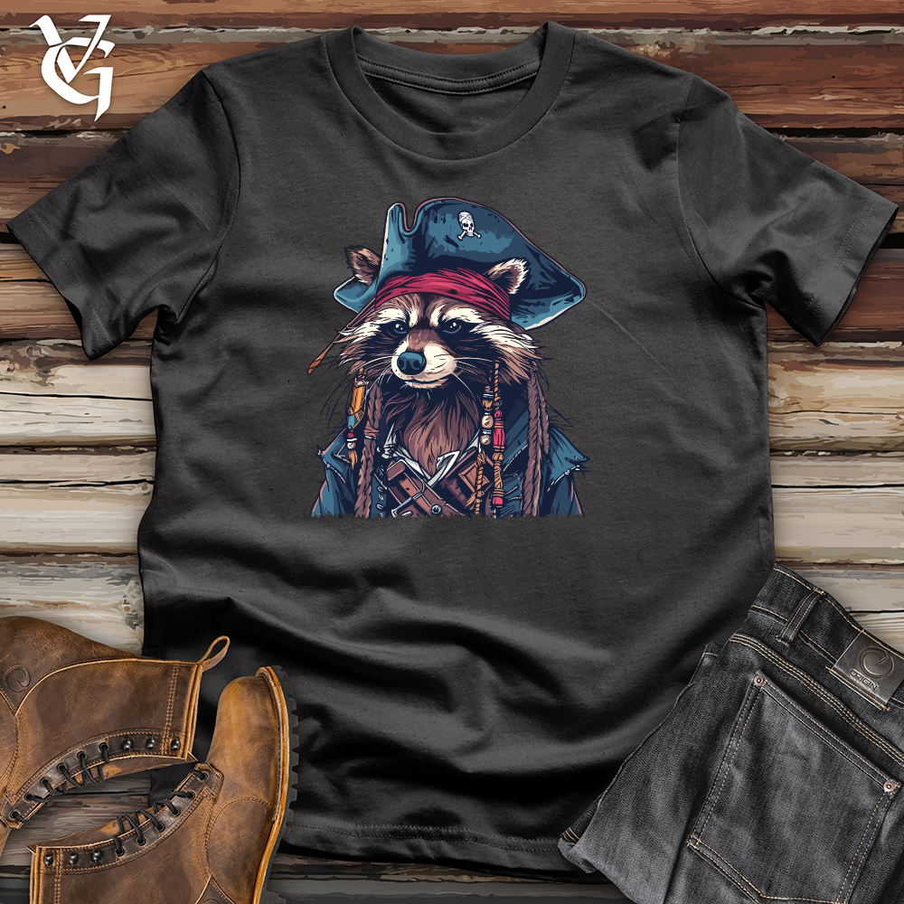 Viking Goods Raccoon Pirate Cotton Tee Dark Grey / L