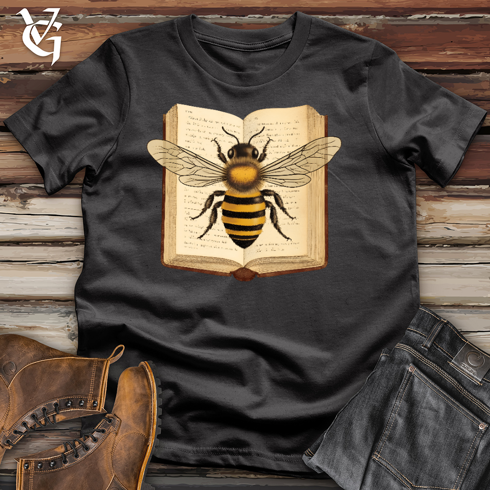 Viking Goods Rather Bee Reading Cotton Tee Dark Grey / L