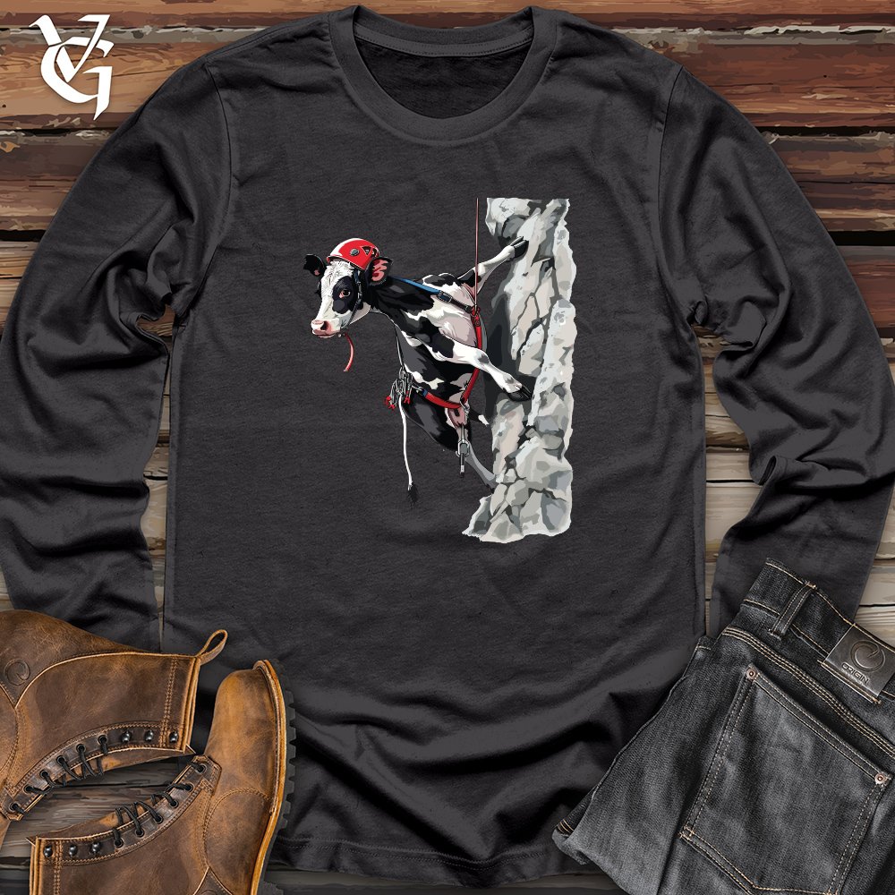 Viking Goods Rock Climbing Cow Long Sleeve Dark Grey / L