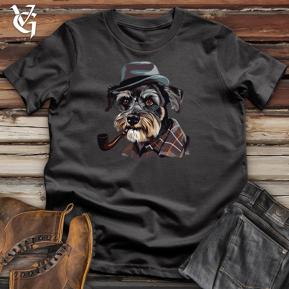 Viking Goods Schnauzer Sleuth Silhouette Cotton Tee Dark Grey / L