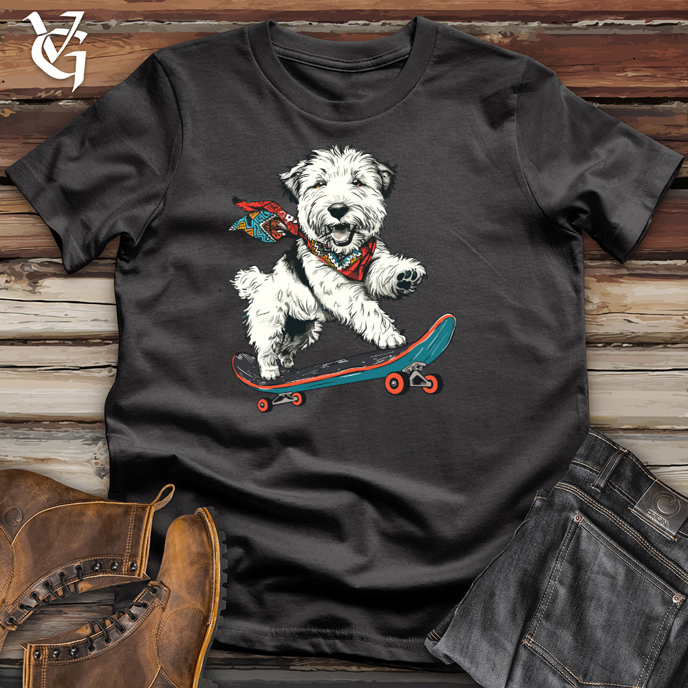 Viking Goods Sheepdog Skateboard Bandana Cotton Tee Dark Grey / L