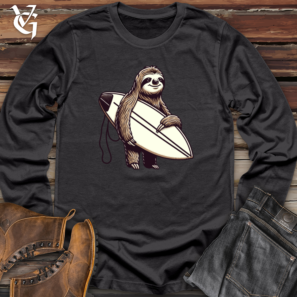 Viking Goods Sloth Surfer Long Sleeve Dark Grey / L