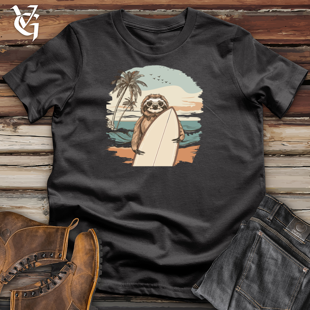 Viking Goods Sloth Surfer Serenity Cotton Tee Dark Grey / L