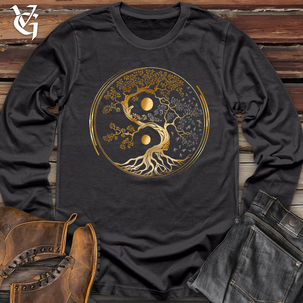 Viking Goods Tree Of Life Yin Yang Long Sleeve Dark Grey / L