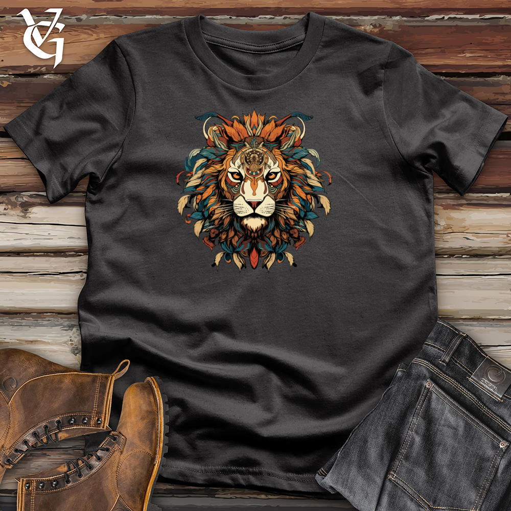 Viking Goods Tribal Lion Majesty Cotton Tee Black / L