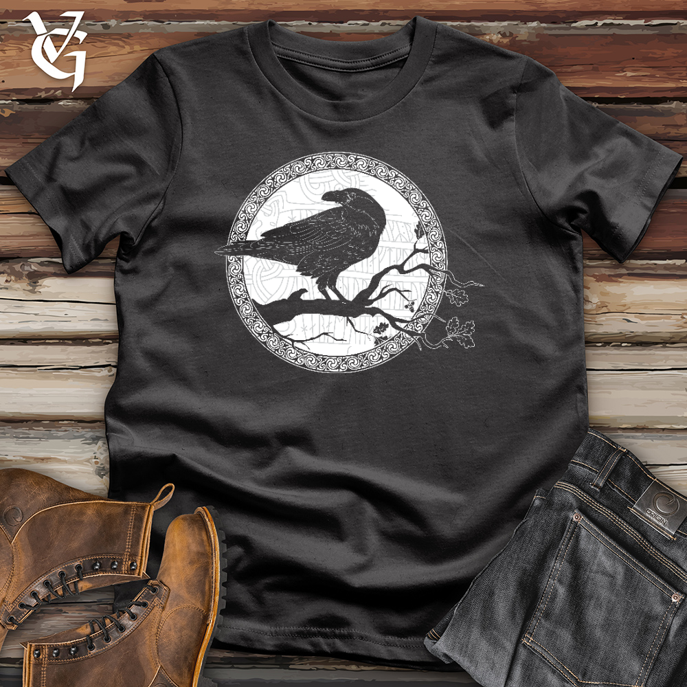 Viking Goods White Winter Raven Cotton Tee Dark Grey / L