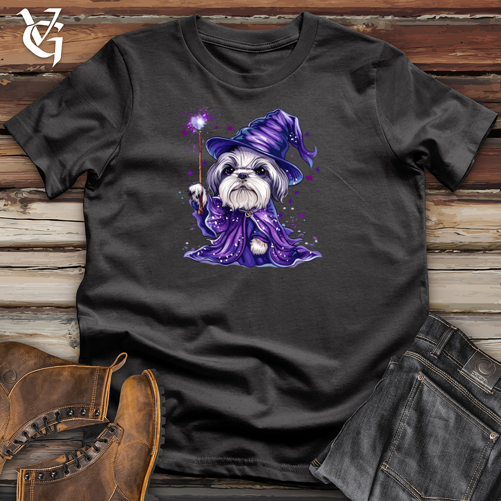 Viking Goods Wizard Shih Tzu Enchantment Cotton Tee Dark Grey / L