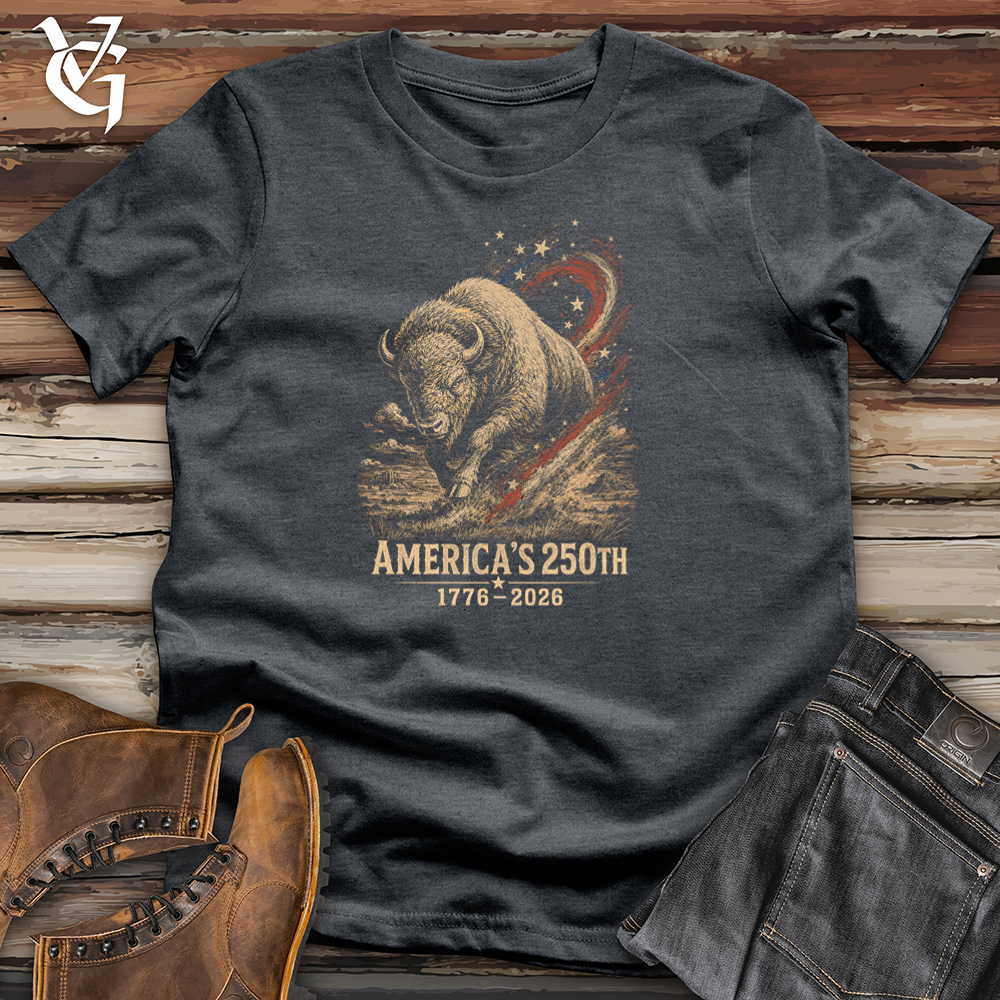 Viking Goods American Bison Softstyle Tee Dark Heather / L