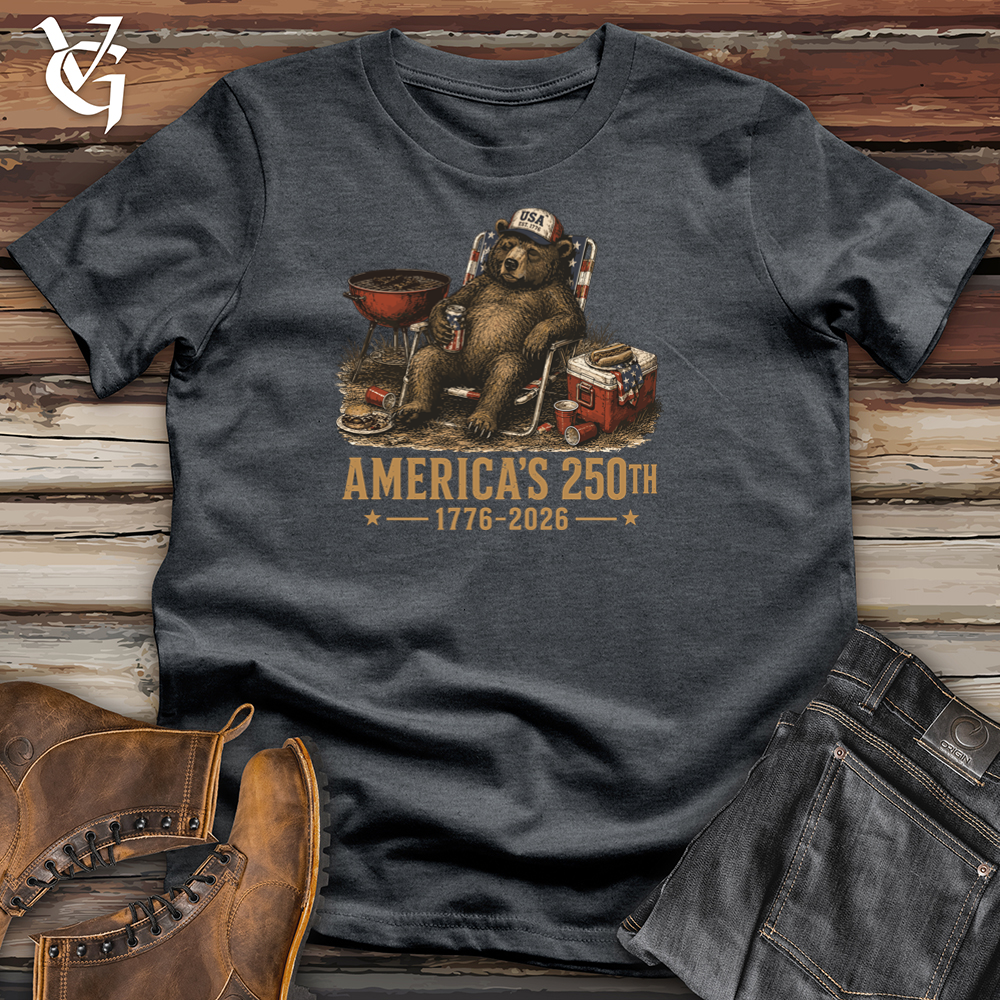 Viking Goods Bear BBQ Nap Softstyle Tee Dark Heather / L