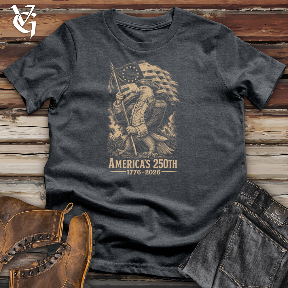 Viking Goods Eagle Flag Holder Softstyle Tee Dark Heather / L