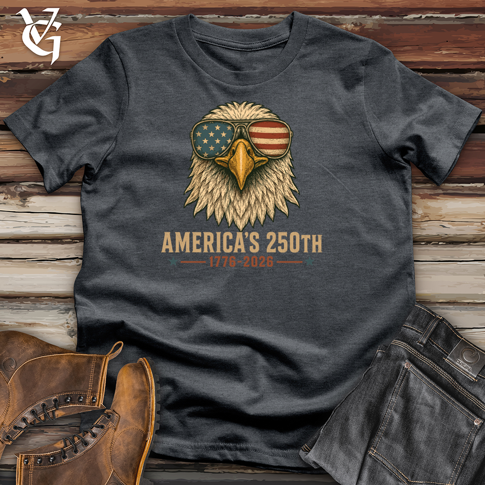 Viking Goods Eagle Patriotic Sunglasses Softstyle Tee Dark Heather / L
