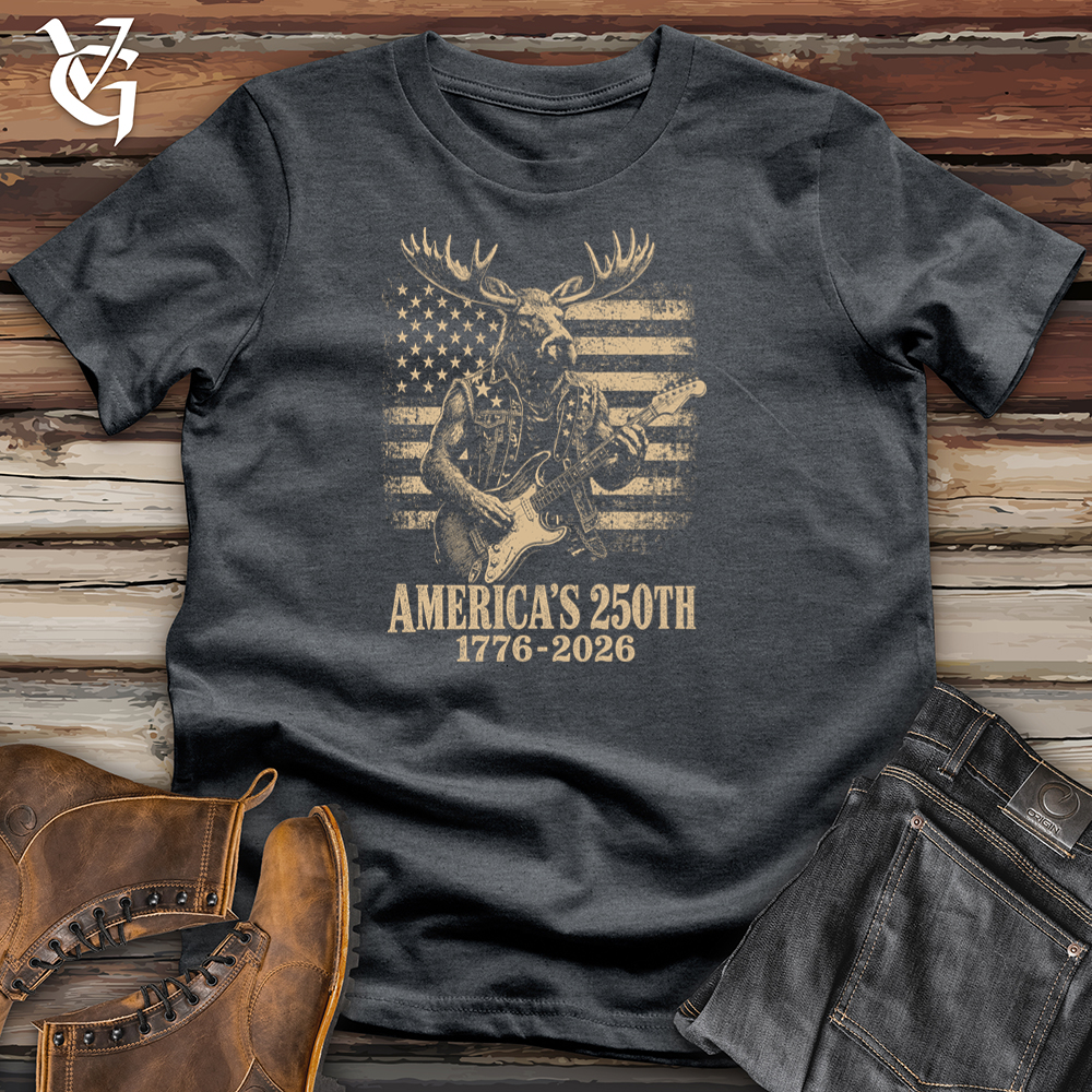 Viking Goods Moose American Guitar Softstyle Tee Dark Heather / L