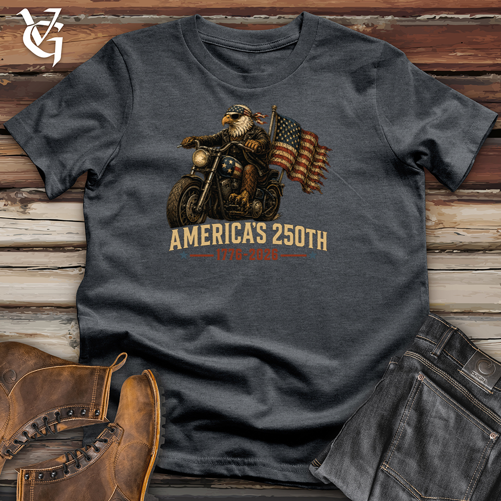 Viking Goods Motorcycle Eagle Softstyle Tee Dark Heather / L