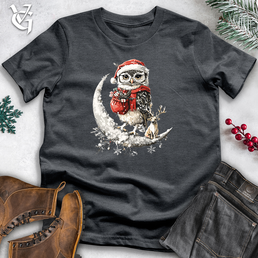 Viking Goods Santa Owl Softstyle Tee Dark Heather / XS