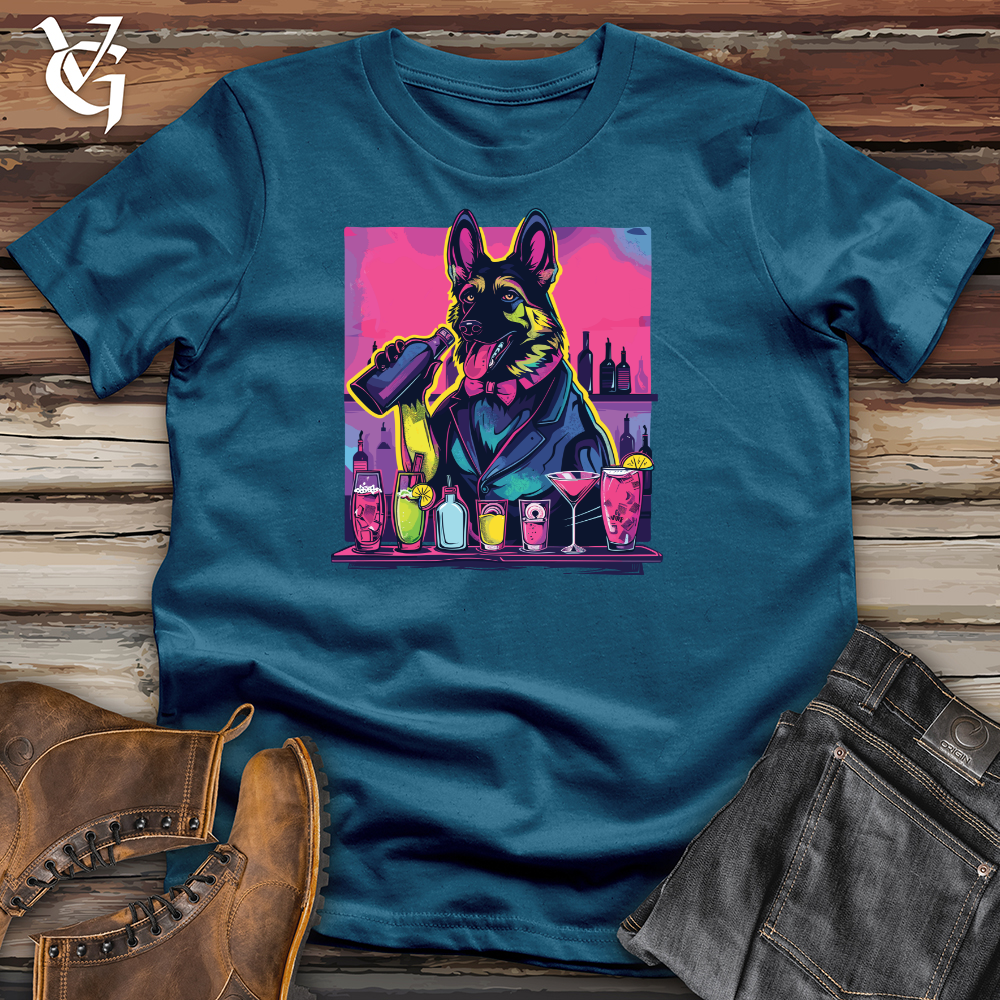 Viking Goods Bartending Shepherd Smirk Cotton Tee Deep Teal / L