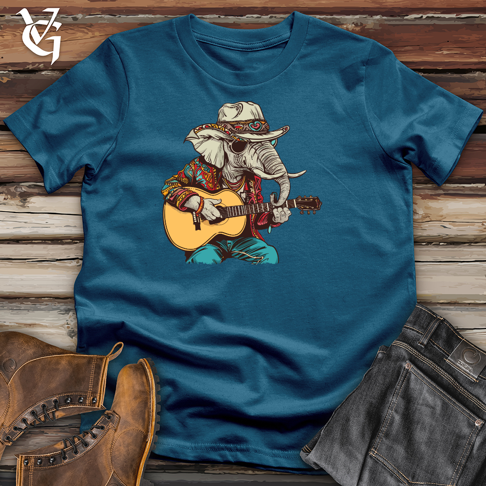 Viking Goods Bohemian Elephant Serenade Cotton Tee Deep Teal / L
