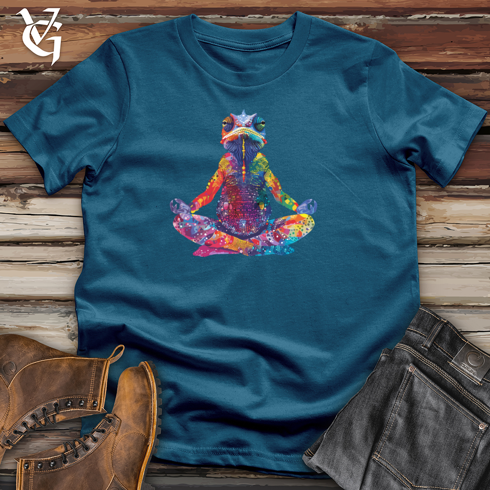 Viking Goods Chameleon Zen Mandala Cotton Tee Deep Teal / L