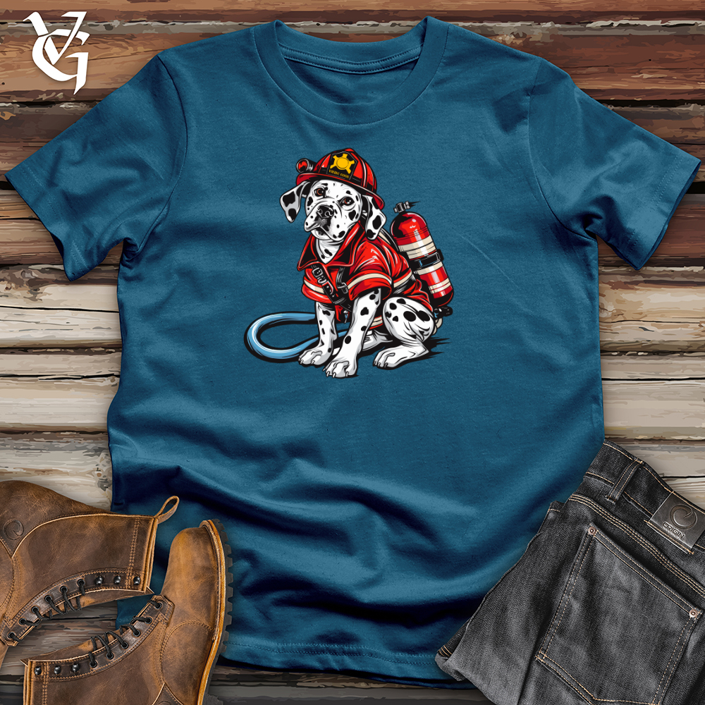 Viking Goods Dalmatian Firefighter Hero Cotton Tee Deep Teal / L