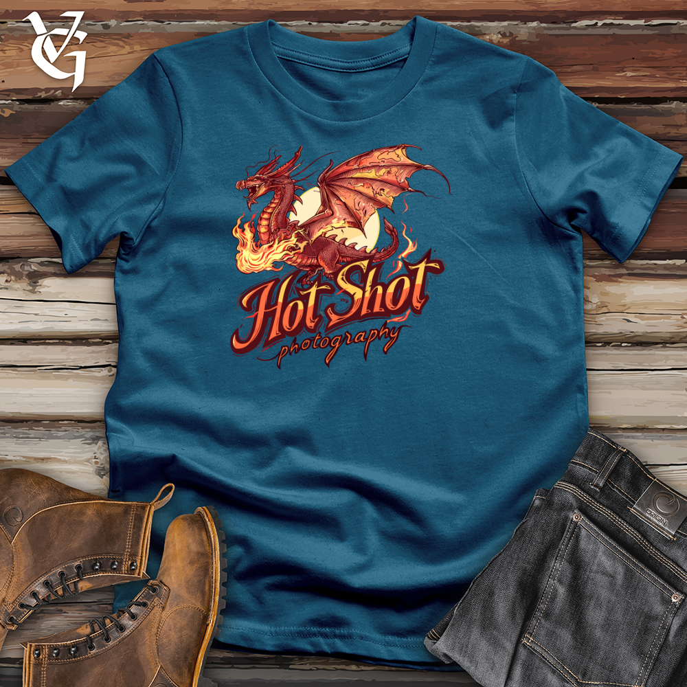 Viking Goods Dragon Flame Artistry Cotton Tee Deep Teal / L