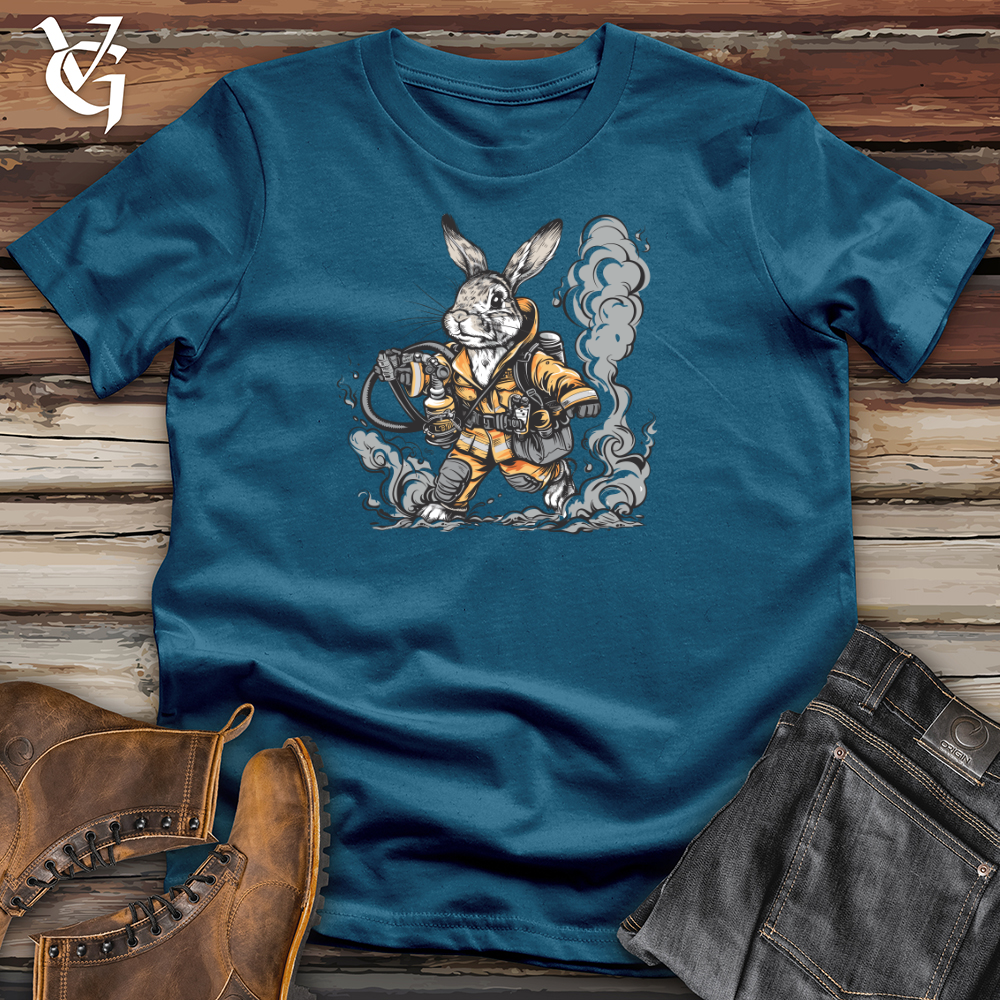 Viking Goods Firefighter Rabbit Valor Cotton Tee Deep Teal / L