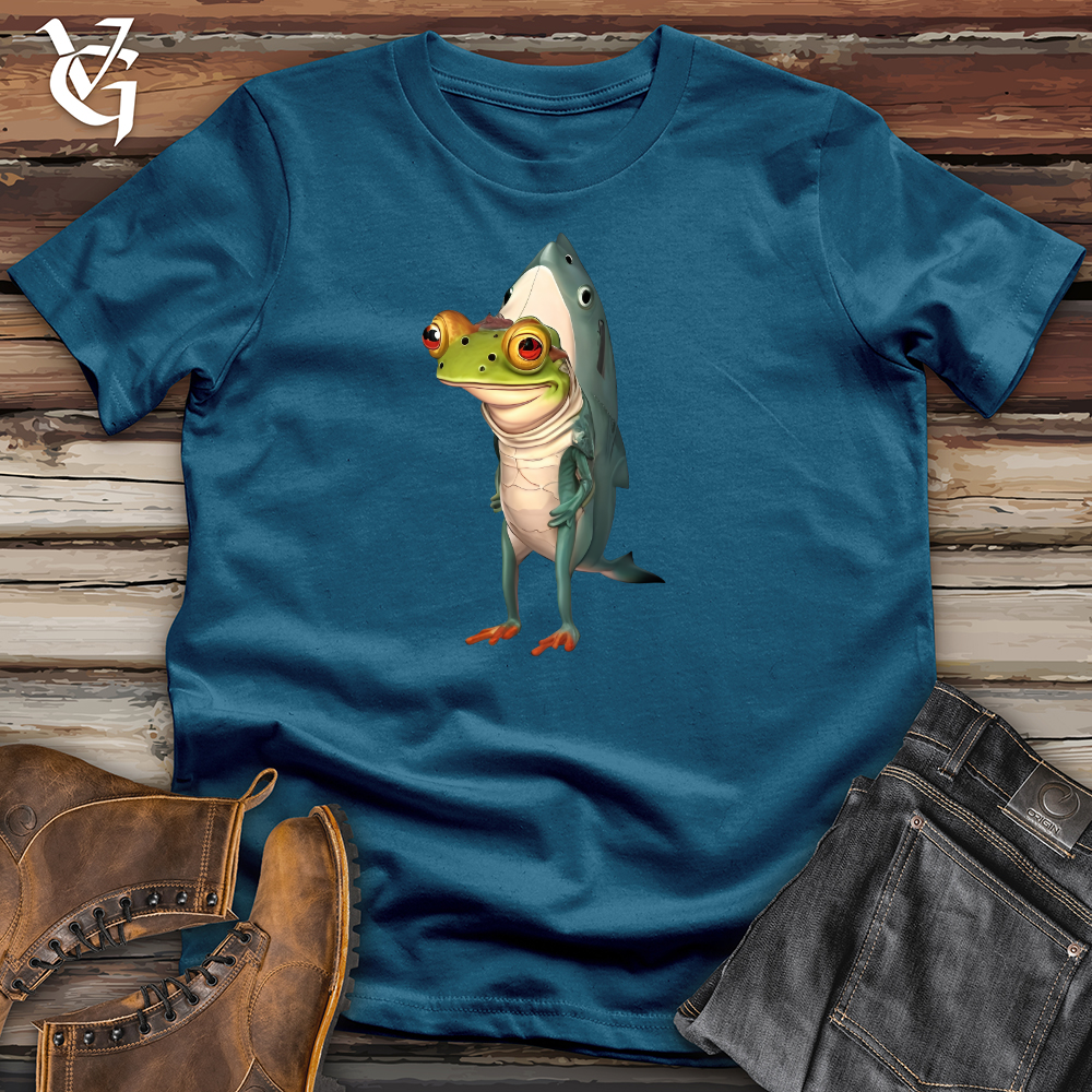 Viking Goods Frog Shark Cotton Tee Deep Teal / L