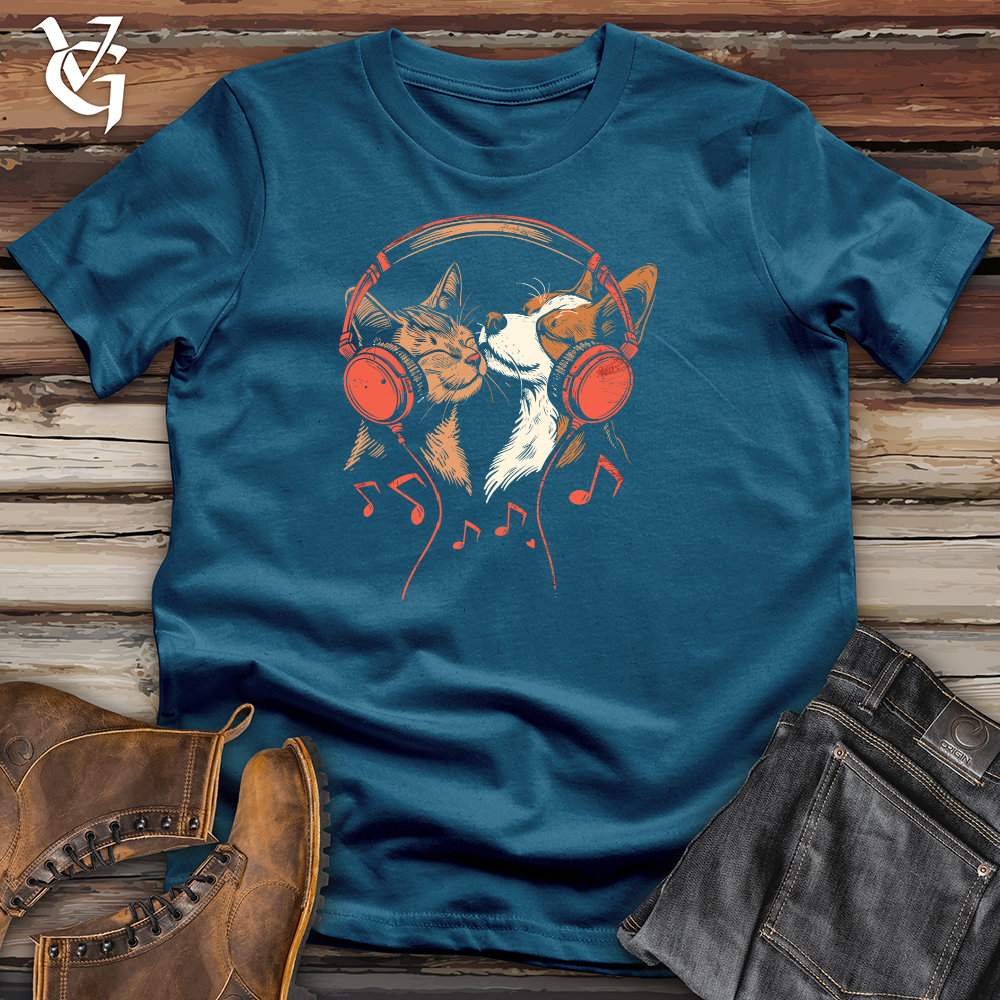 Viking Goods Purrfect Harmony Whiskers Cotton Tee Deep Teal / L