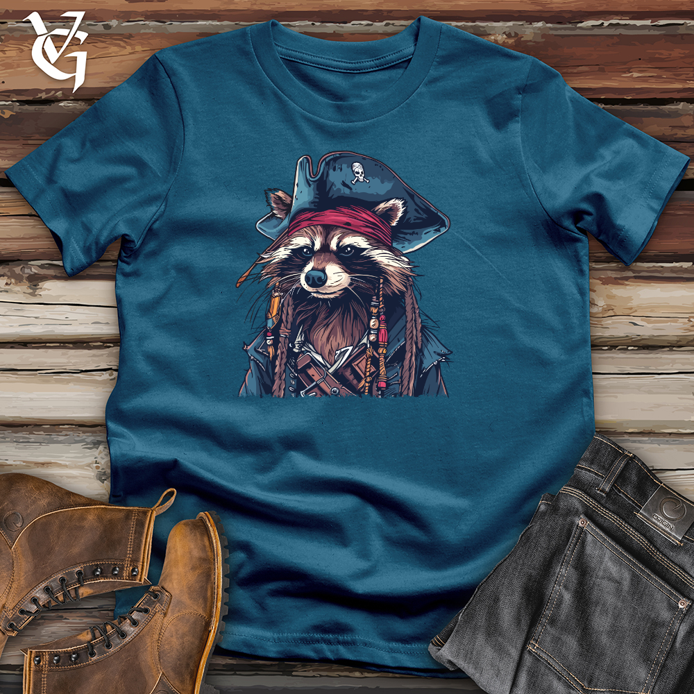 Viking Goods Raccoon Pirate Cotton Tee Deep Teal / L