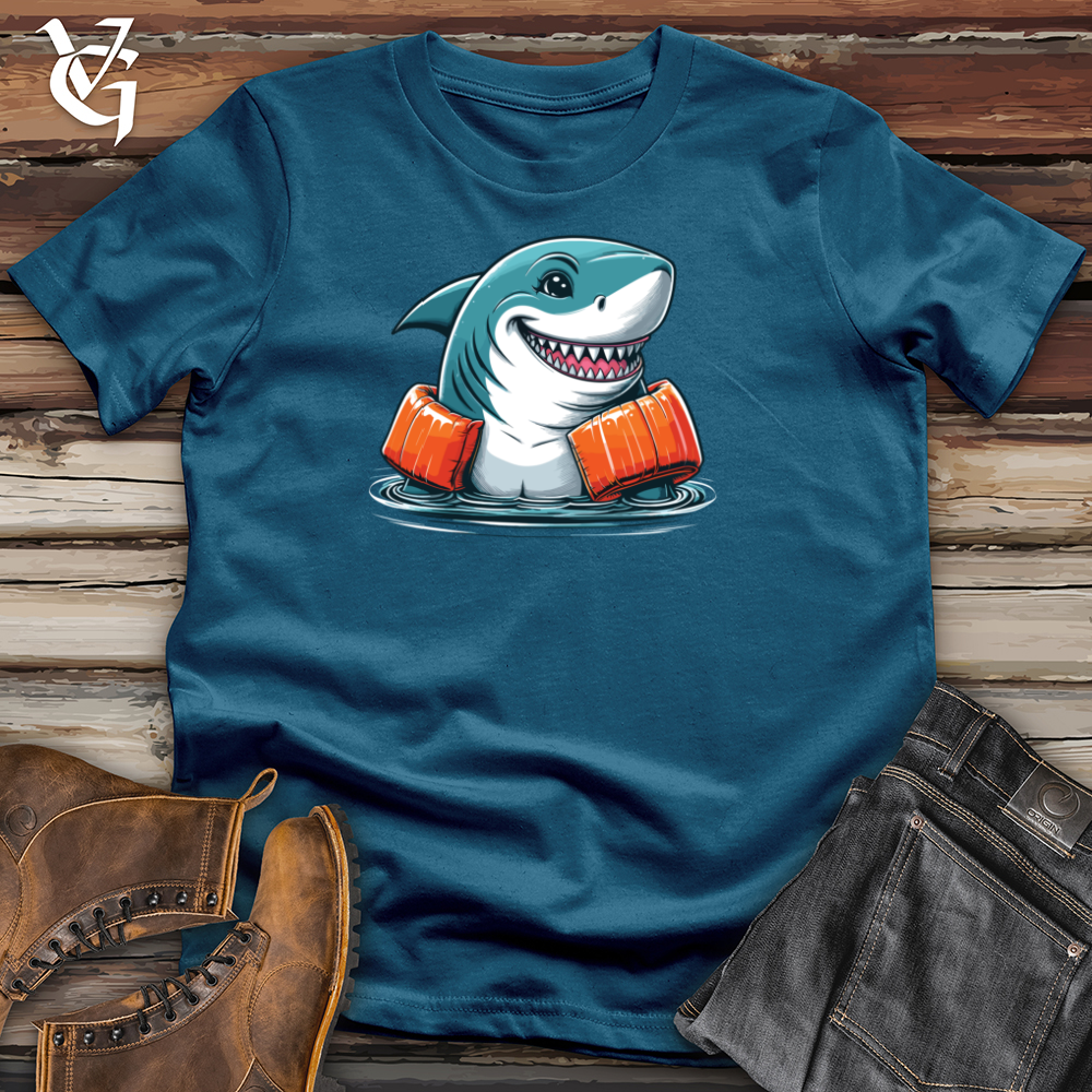 Viking Goods Shark Floaties Cotton Tee Deep Teal / L