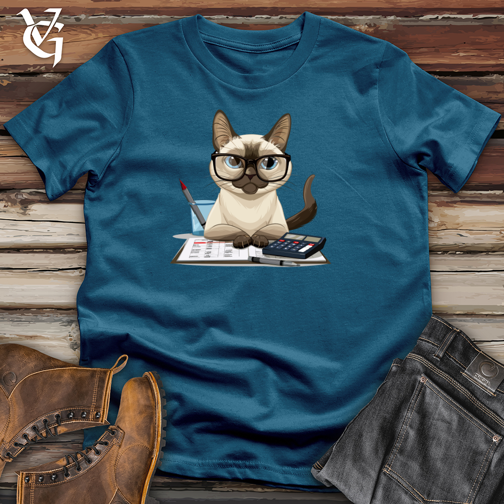 Viking Goods Siamese Auditor Chic Cotton Tee Deep Teal / L
