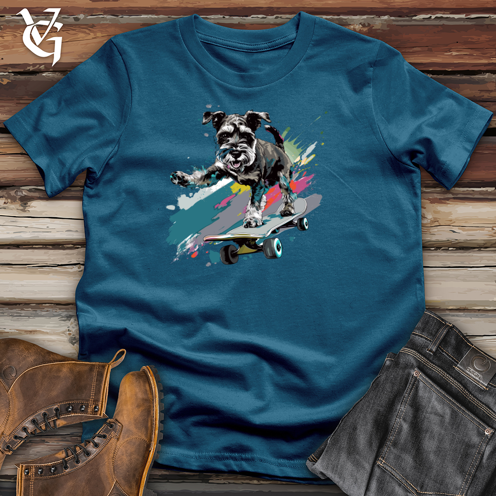 Viking Goods Skateboarding Schnauzer Splash Cotton Tee Deep Teal / L