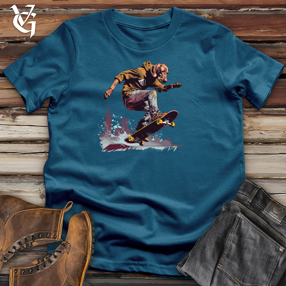 Viking Goods Skateboarding Vizsla Thrill Cotton Tee Deep Teal / L