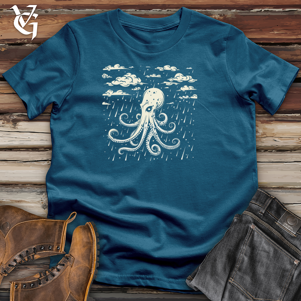 Viking Goods Squall Squid Storm Cotton Tee Deep Teal / L