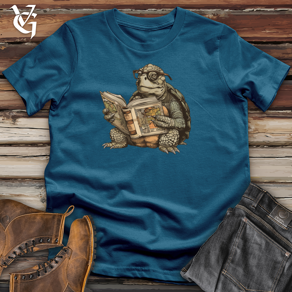 Viking Goods Turtle Historian Chronicles Cotton Tee Deep Teal / L