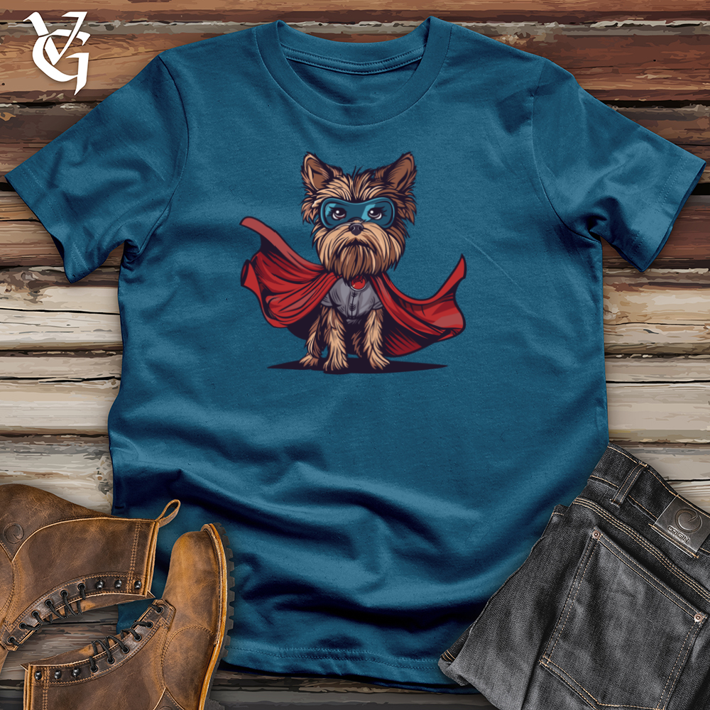 Viking Goods Yorkie Hero Gaze Cotton Tee Deep Teal / L