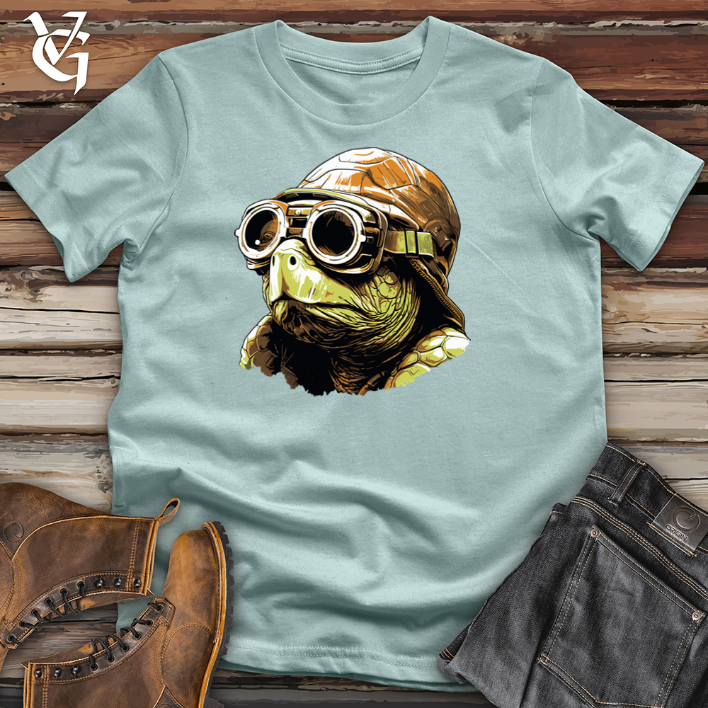 Viking Goods Aviator Shell Style Cotton Tee Dusty Blue / L