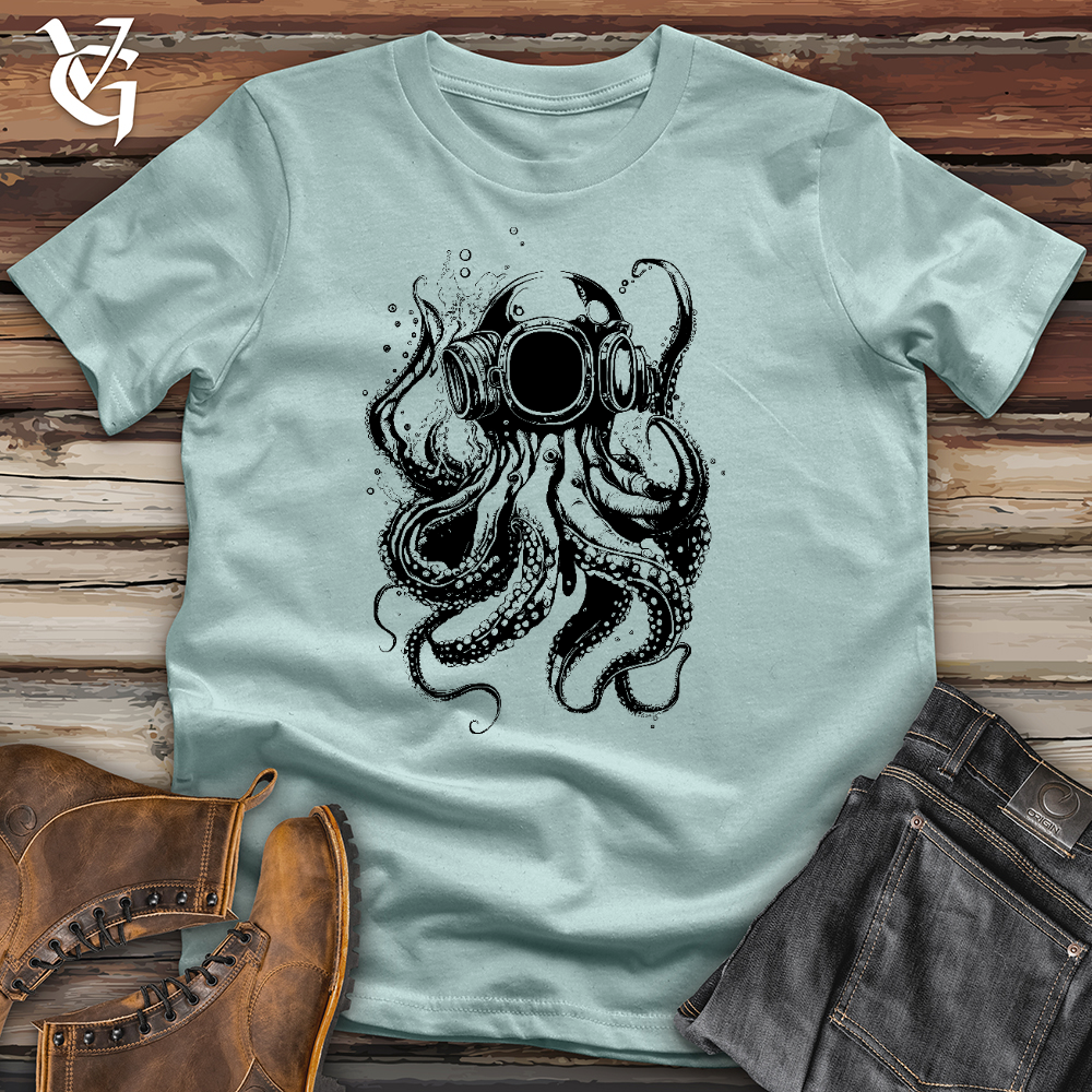 Viking Goods Scuba Octopus Cotton Tee Dusty Blue / L