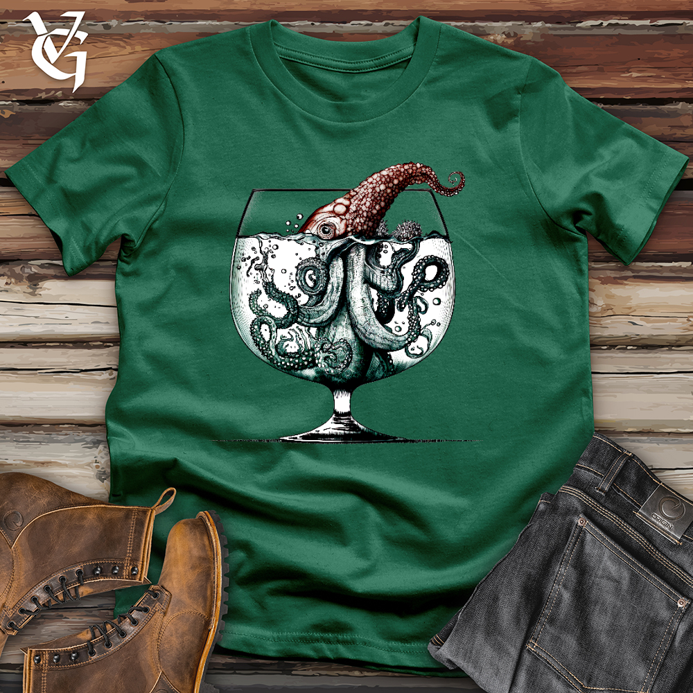 Viking Goods Over Indulging Octopus Cotton Tee Evergreen / L