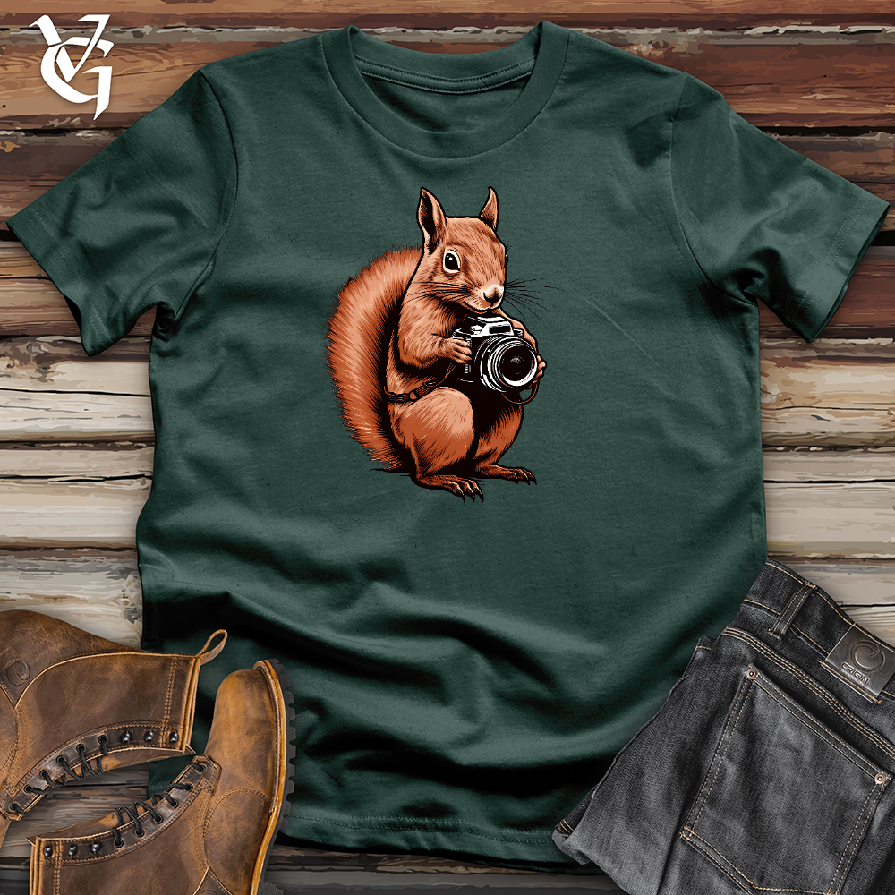 Viking Goods A Squirrel Holding Camera Cotton Tee Forest / L