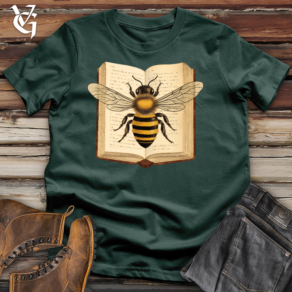 Viking Goods Rather Bee Reading Cotton Tee Forest / L