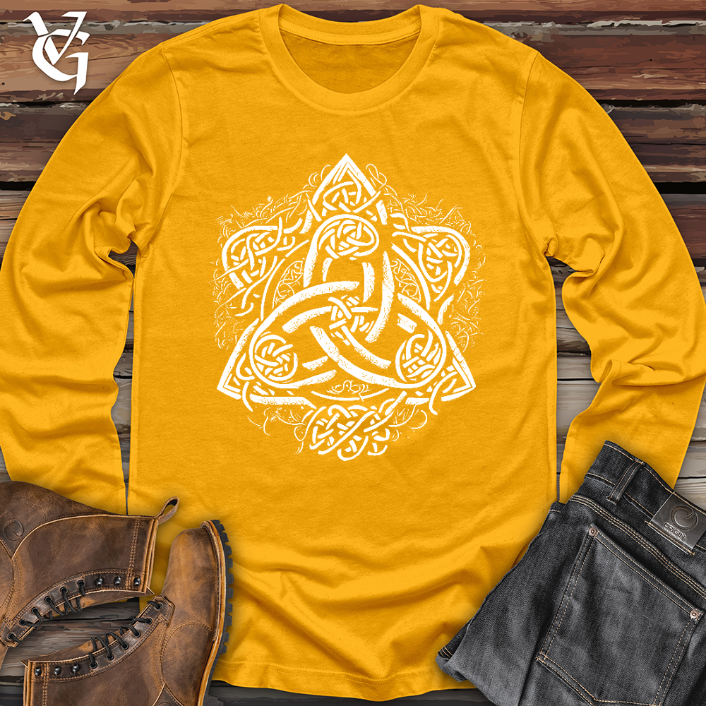 Viking Goods Celtic Trinity Emblem Long Sleeve Gold / L