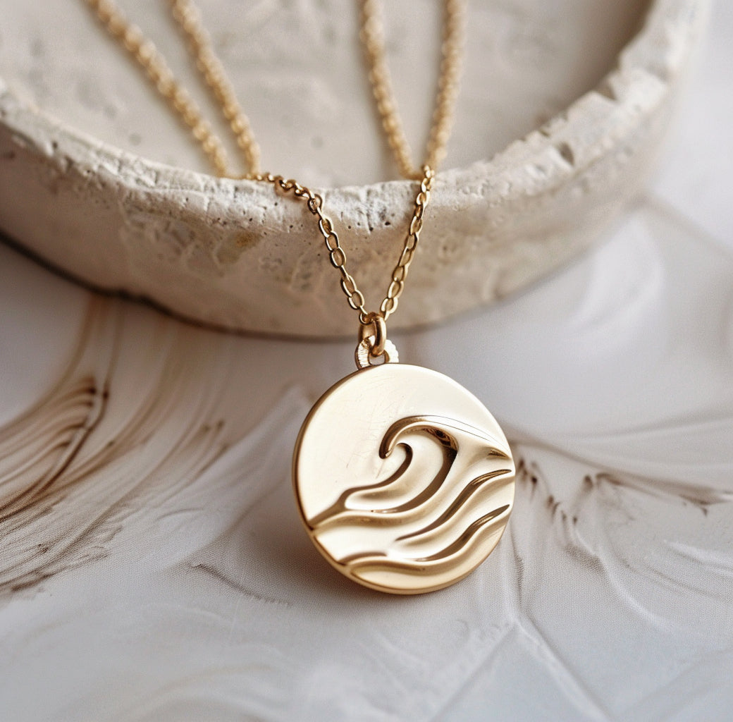 Viking Goods Gold Wave Necklace