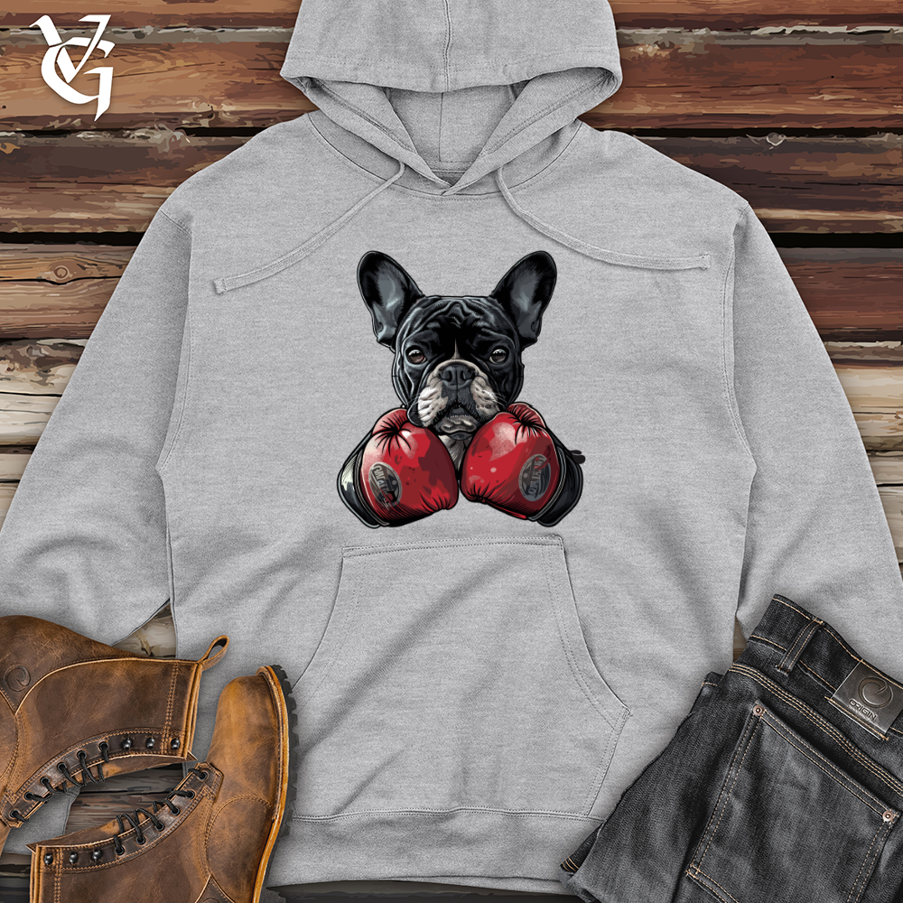 Viking Goods Bulldog Boxing Champion Midweight Hooded Sweatshirt Grey Heather / L