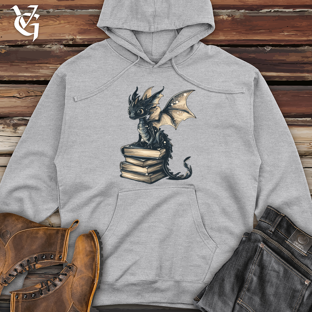 Viking Goods Dragon Scholar Tales Midweight Hooded Sweatshirt Grey Heather / L