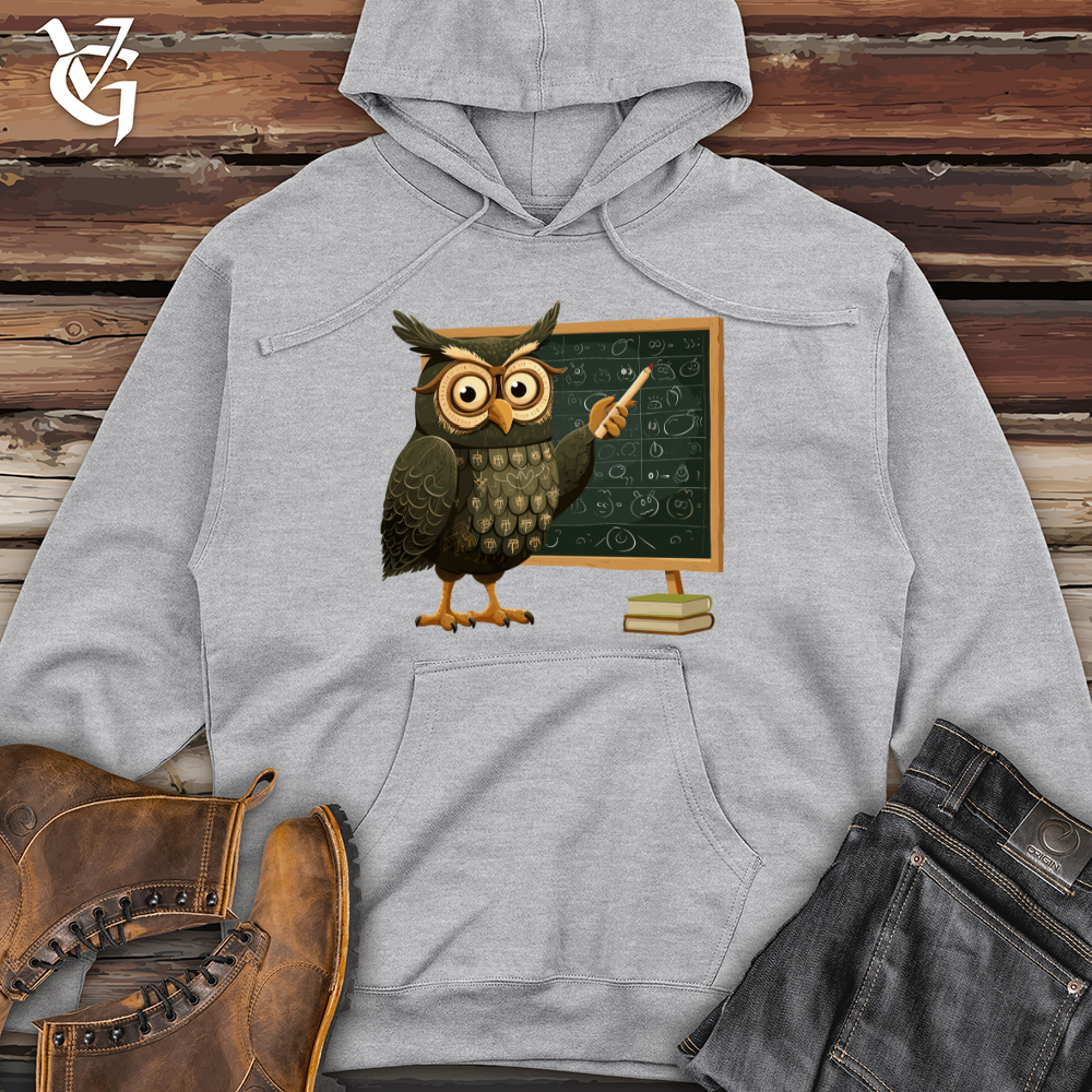 Viking Goods Owl Professor Lecture Midweight Hooded Sweatshirt Bone / L